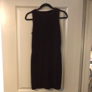Maroon Velvet fitted dress